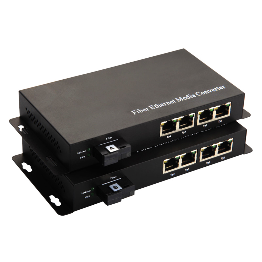 Ethetnet Switch Converter 4 Port 10 100 1000base Tx To 1000base Fx Manufacturers And Suppliers 10g Link Fiber